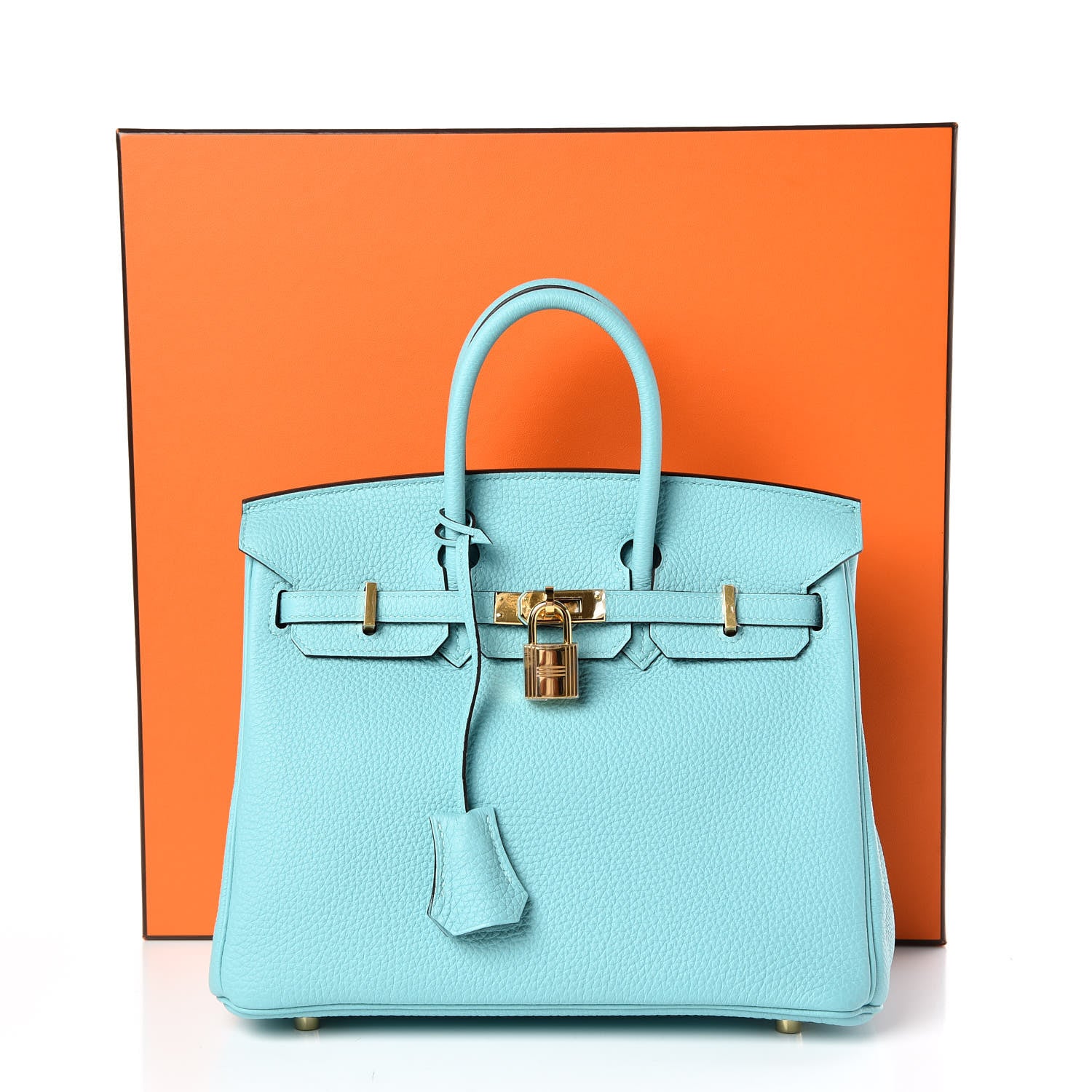 Hermes Togo Birkin 25 Bleu Atoll 33 of 33