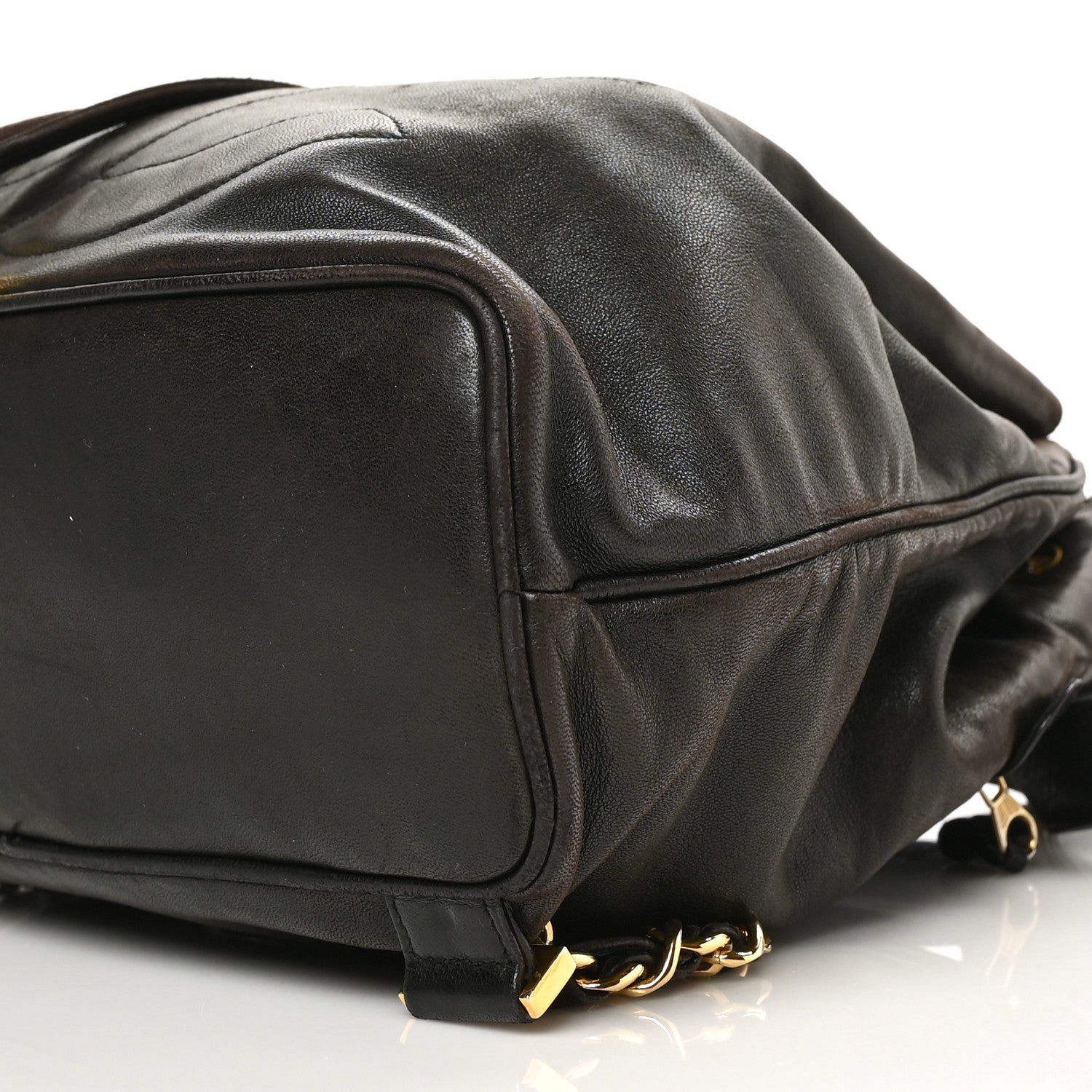 Chanel Lambskin CC Drawstring Backpack Brown 10 of 10