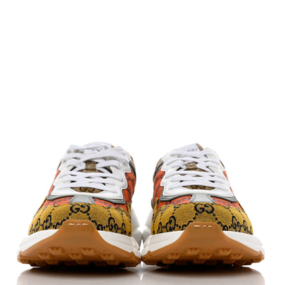 Gucci Monogram Multicolor Mens Rhyton Sneakers 9 Yellow Blue Great White Tabasco 2 of 8