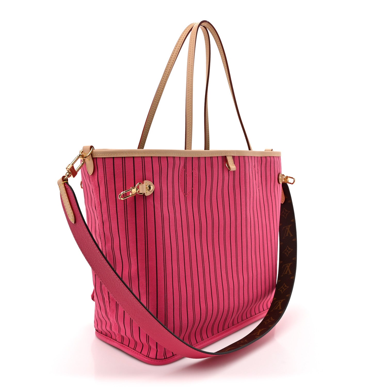 Louis Vuitton Monogram Inside Out Neverfull Bandouliere MM Rose Pondichery 5 of 14