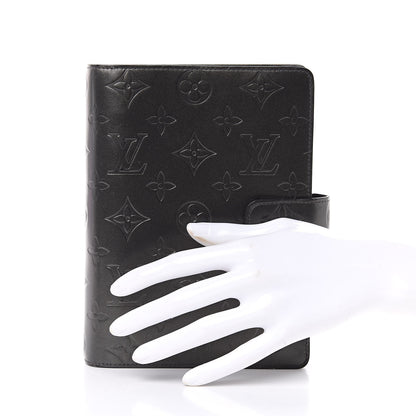 Louis Vuitton Mat Monogram Medium Ring Agenda Cover Black 2 of 11