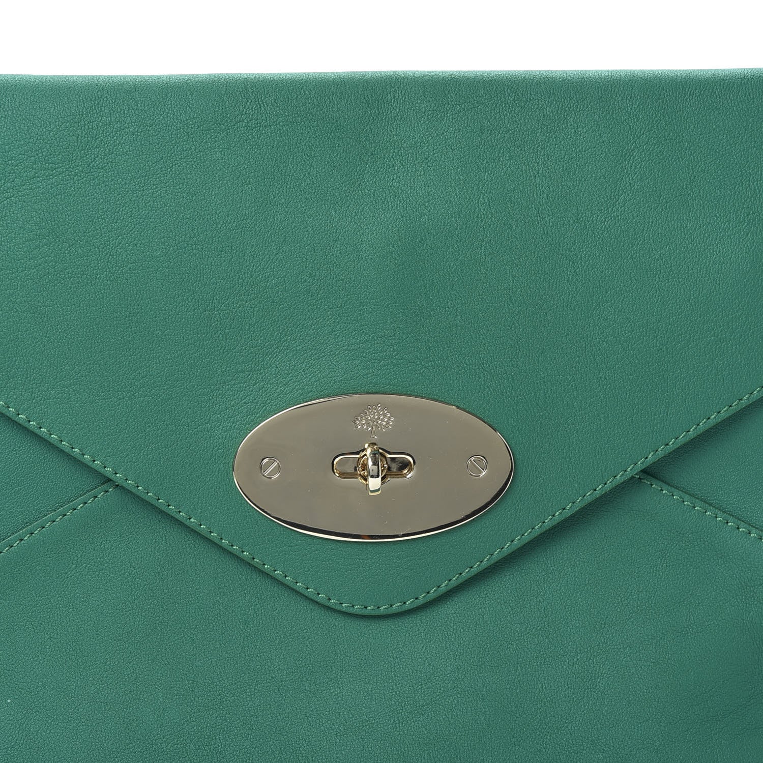 Mulberry Classic Grain Calfskin Willow Clutch Emerald 9 of 9