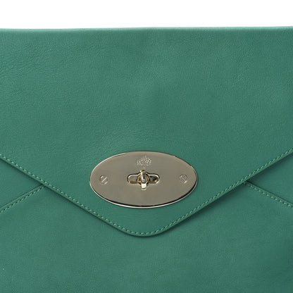Mulberry Classic Grain Calfskin Willow Clutch Emerald 9 of 9