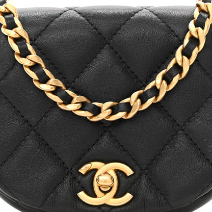 Chanel Calfskin Quilted Mini Coco Mail Clutch with Chain Black 8 of 12