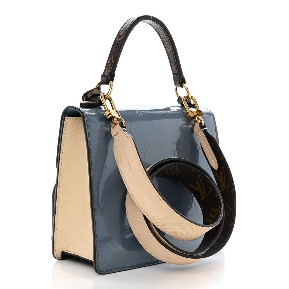 Louis Vuitton Vernis Epi Monogram Spring Street Blue 3 of 10