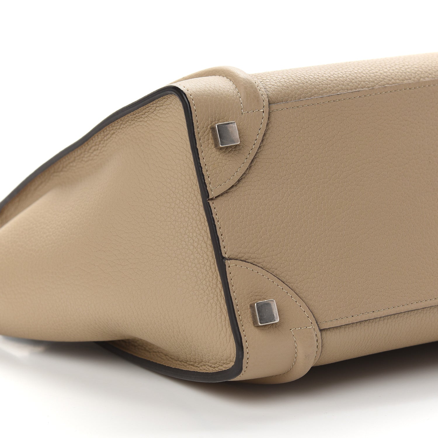 Celine Drummed Calfskin Micro Luggage Dune 7 of 8