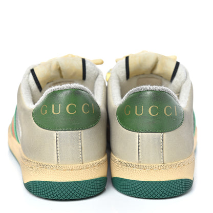 Gucci Nubuck Web Cherries Womens Screener Sneakers 35 Dusty Milk White Vintage Green 6 of 18