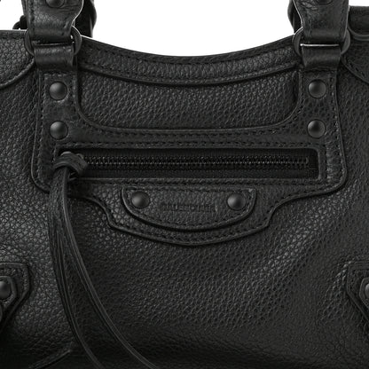 Balenciaga Grained Calfskin Neo Classic Black Hardware Mini City Black 8 of 10