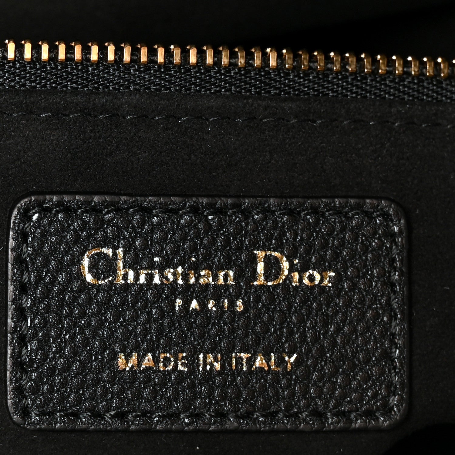Christian Dior Grained Calfskin Cannage Medium Lady Dior Black 6 of 11