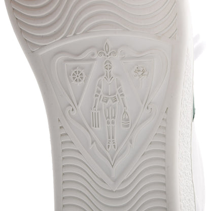 Gucci Calfskin Ayers Bee Embroidered Ace Sneakers 38 White Green 8 of 10