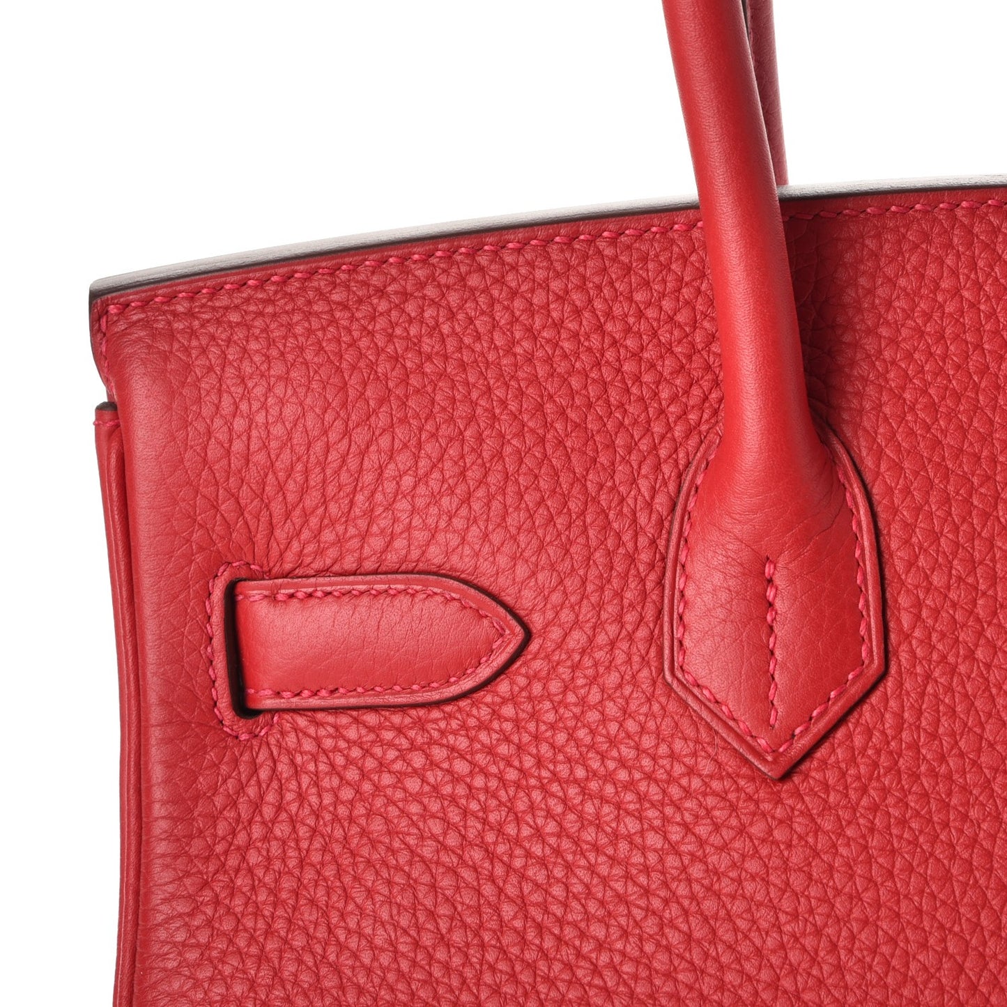 Taurillon Clemence Birkin 30 Rouge Garance