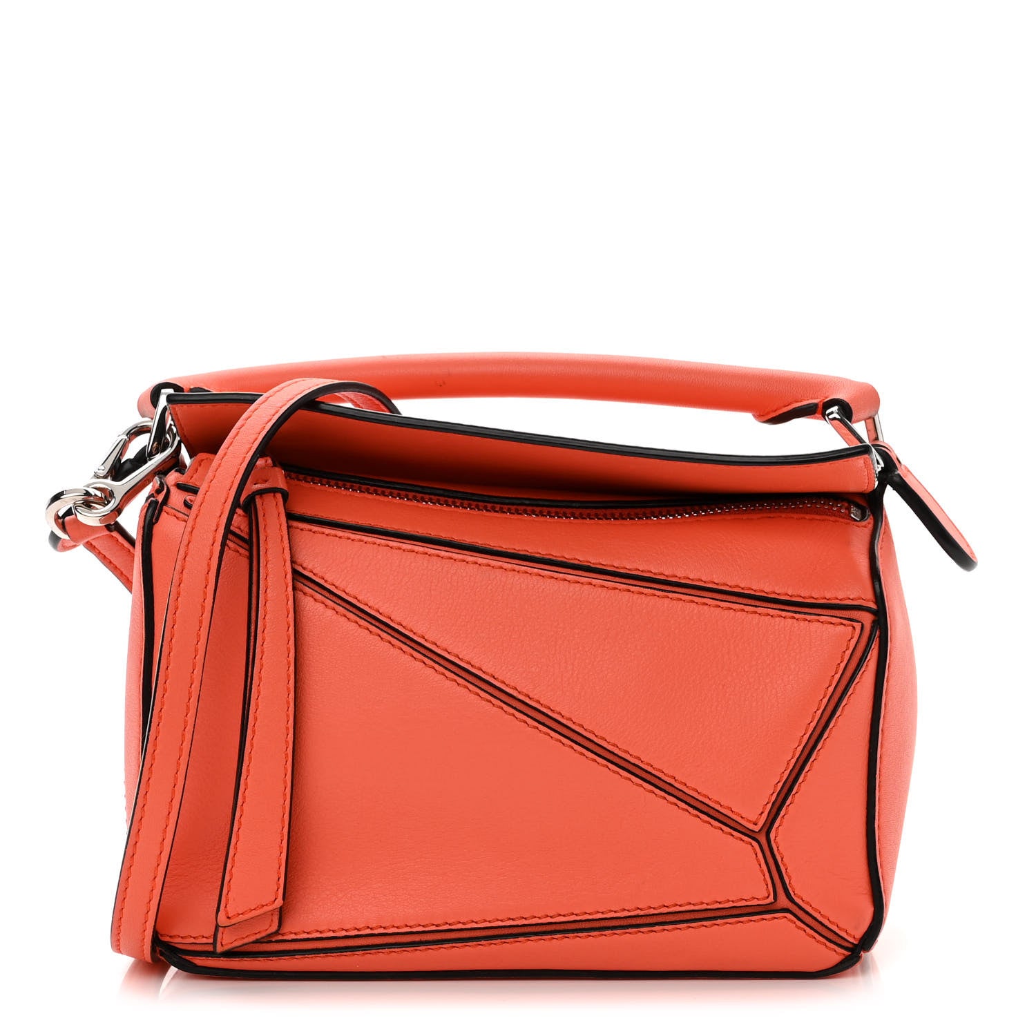 Loewe Calfskin Mini Puzzle Bag Orange 1 of 11