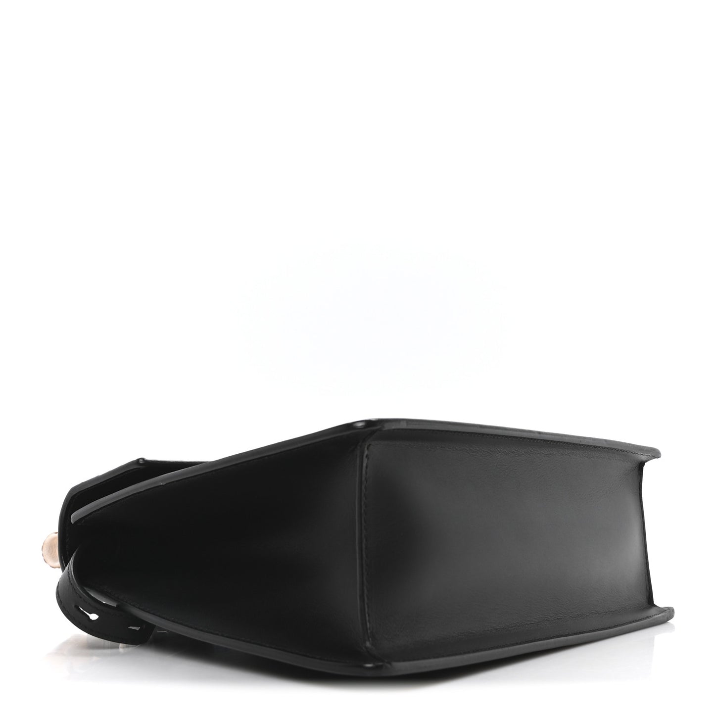 Calfskin Snakeskin Small Lilith Top Handle Bag Black