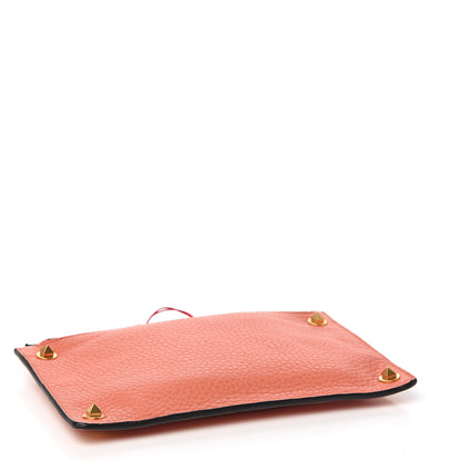 Valentino Garavani Calfskin Rockstud Zip Pouch Orange 3 of 6