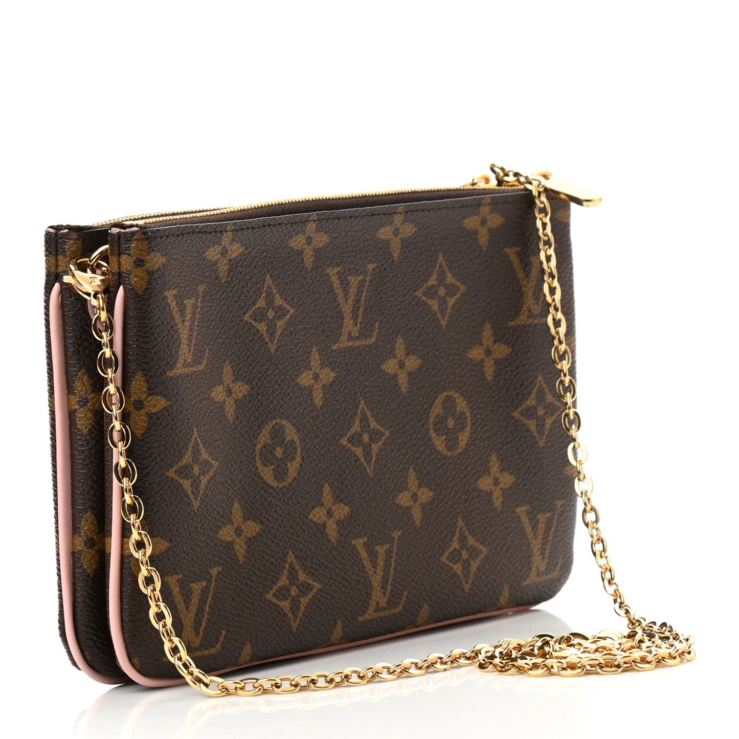 Monogram Blooming Flowers Double Zip Pochette