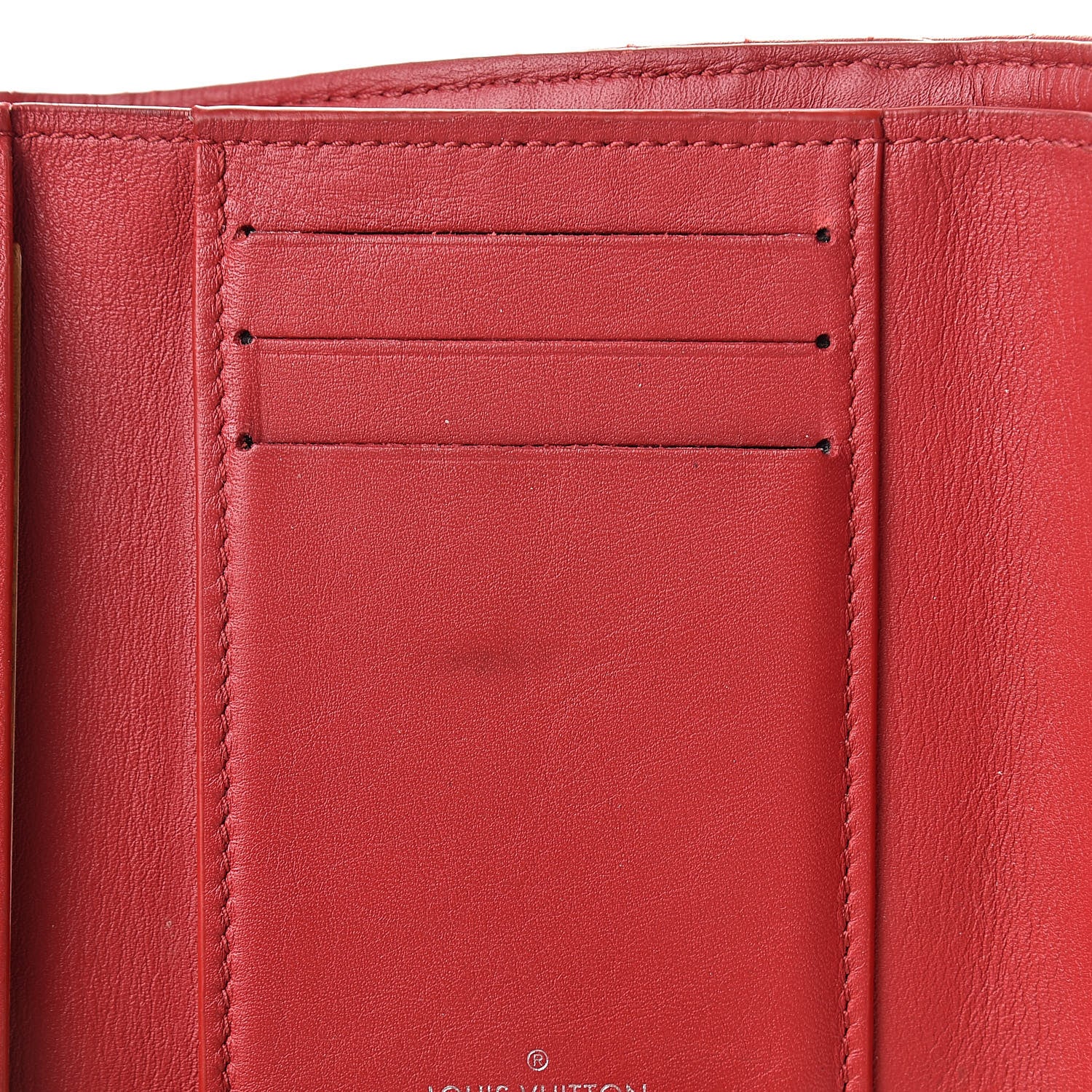 Louis Vuitton Calfskin New Wave Compact Wallet Rouge 13 of 14