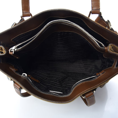 Prada Nylon Tessuto Saffiano Tote Corinto 10 of 13