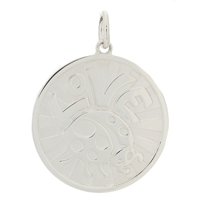 Tiffany Sterling Silver Love Bugs Round Tag Charm 1 of 5