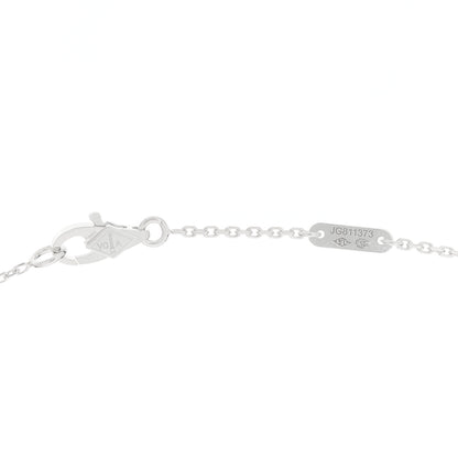 Van Cleef & Arpels 18K White Gold Diamond Sweet Alhambra Pendant Necklace 4 of 6