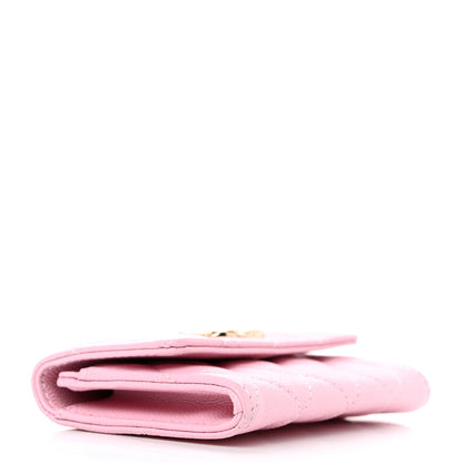 Chanel Caviar Quilted CC Flap Card Holder Pink 4 of 9