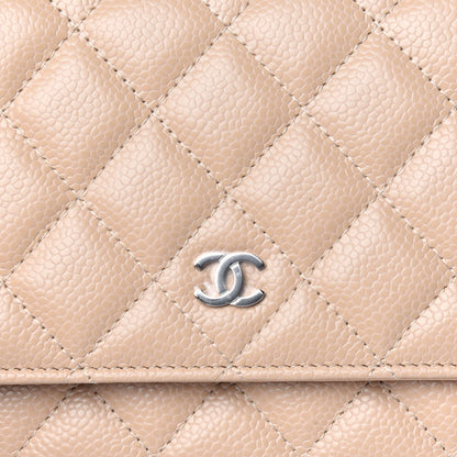 Chanel Caviar Quilted Wallet On Chain WOC Beige 11 of 12