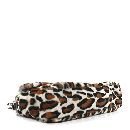 Fendi Calf Hair Leopard Print Baguette Moro 4 of 10