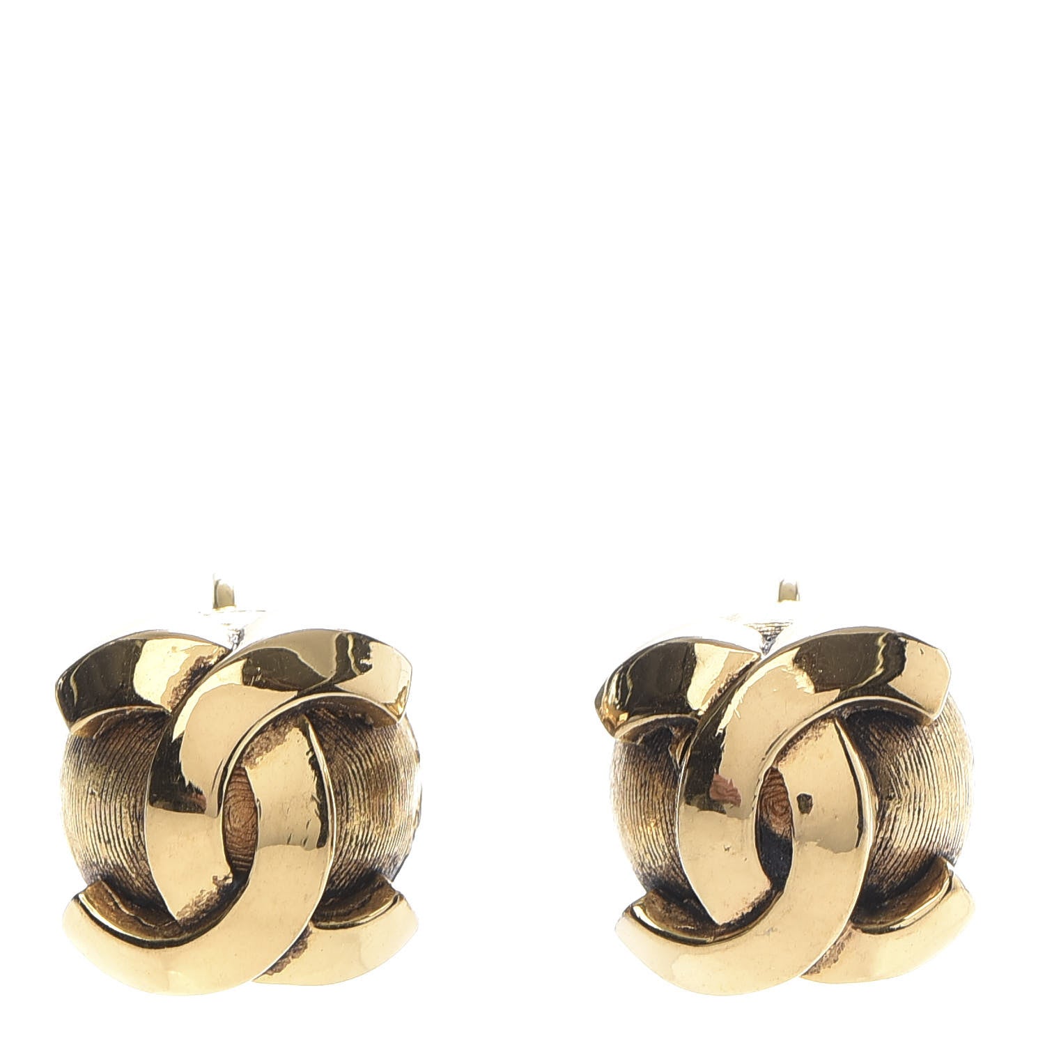 Chanel CC Clip On Earrings Gold 1 of 4