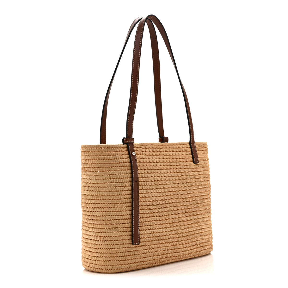 Loewe Raffia Small Square Basket Tote Bag Natural Tan 3 of 10