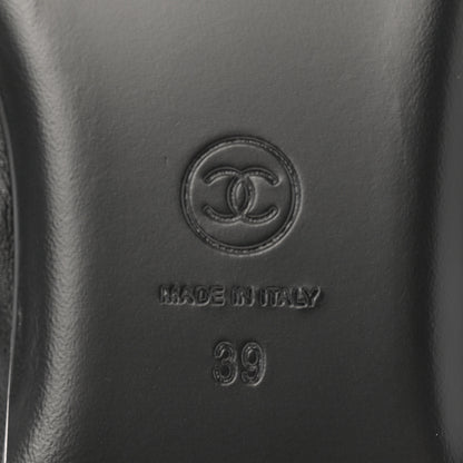 Chanel Lambskin Charm Mary Jane Flats 39 Black 8 of 10