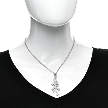 Tiffany Platinum Diamond Multi Star Drop Necklace 2 of 5
