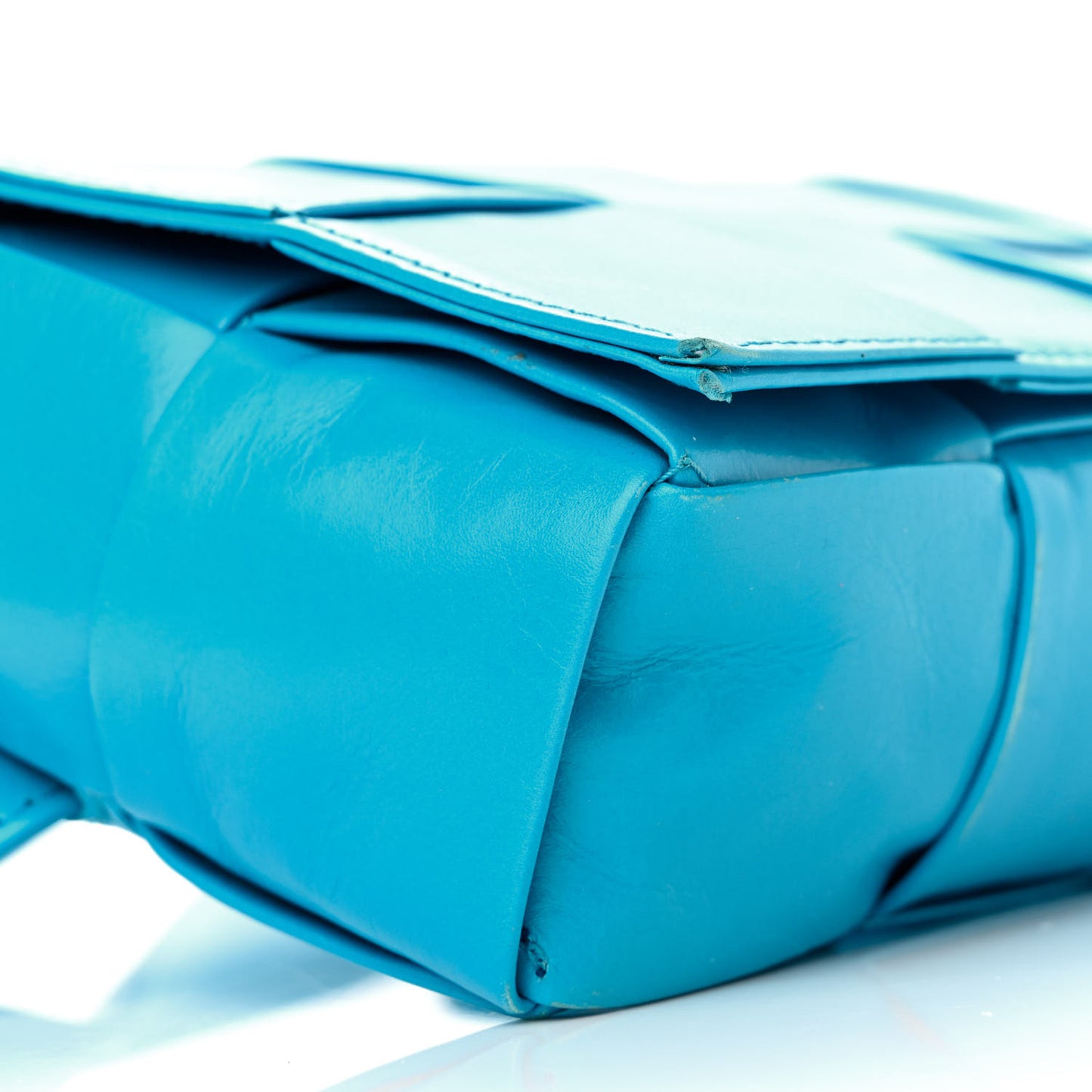 Paper Calfskin Intrecciato Cassette Belt Bag Pool