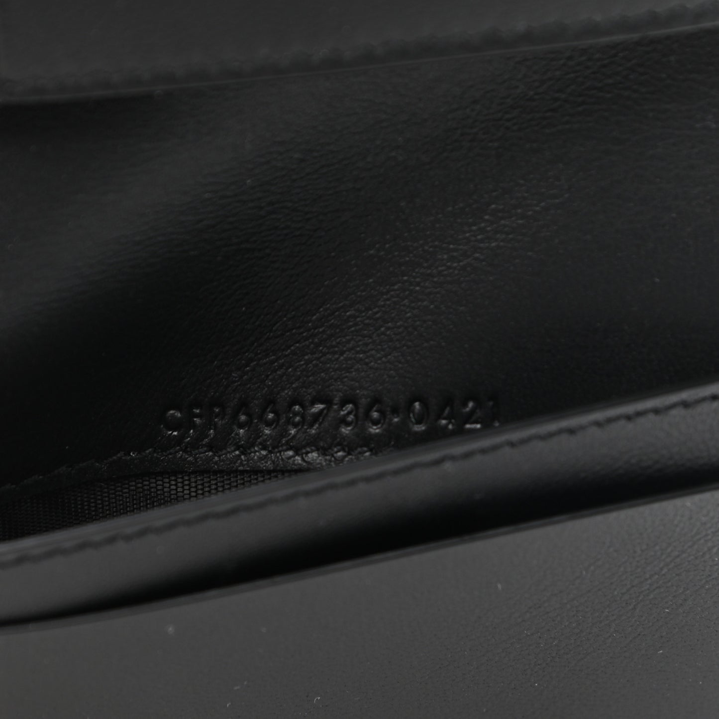 Calfskin Crocodile Embossed Tiny Monogram Credit Card Wallet Black