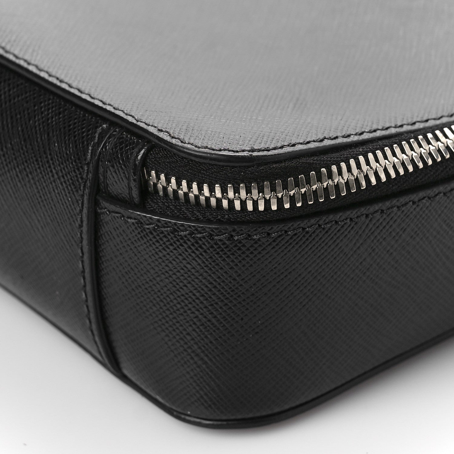 Prada Saffiano Travel Medium Brique Crossbody Bag Black 8 of 8