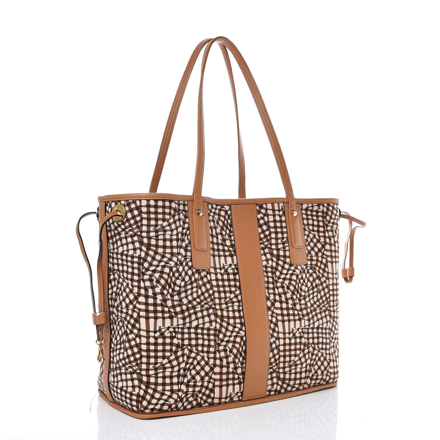 MCM Visetos Medium Liz Reversible Shopper Tote Cognac 9 of 15