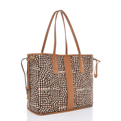 MCM Visetos Medium Liz Reversible Shopper Tote Cognac 9 of 15