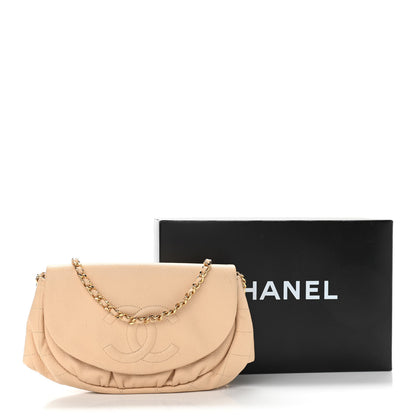 Chanel Caviar Half Moon Wallet On Chain WOC Beige 12 of 12