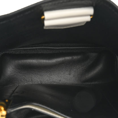 Prada Saffiano Cuir Medium Panier Bucket Bag Bianco Black 6 of 15
