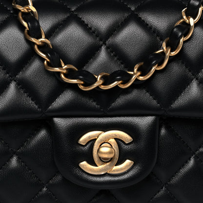 Chanel Lambskin Quilted Mini Rectangular Flap Black 8 of 11