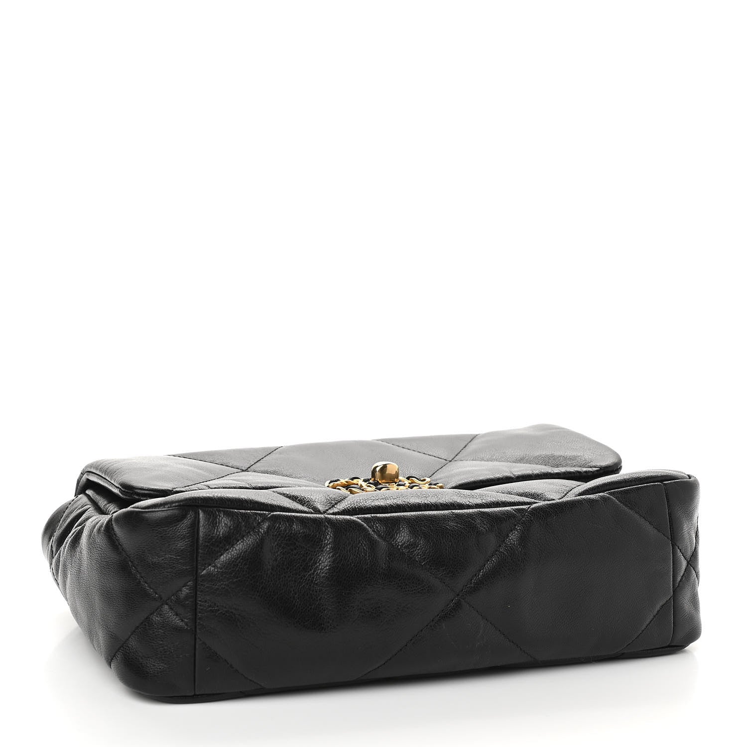 Chanel Shiny Goatskin Quilted Medium Chanel 19 Flap Black 4 of 11