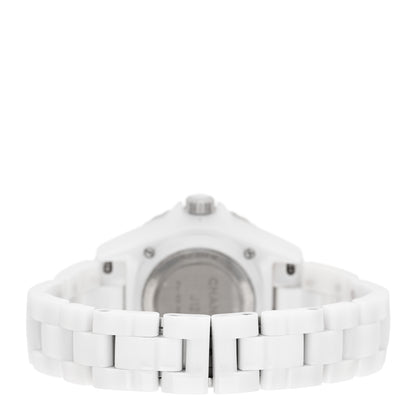 Chanel Stainless Steel Ceramic 33mm J12 Quartz Watch White 3 of 5