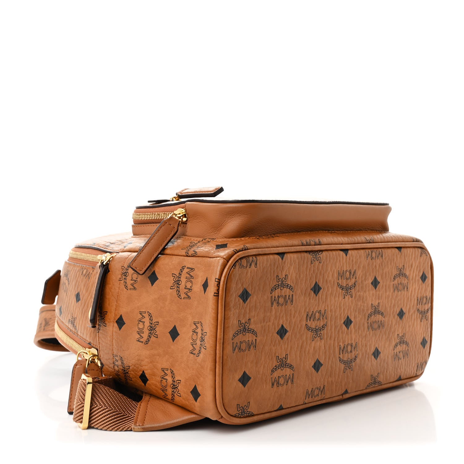 MCM メンス　テサゲカバン MCM Visetos Mens Medium Stark Backpack Cognac 1715192 – FASHIONPHILE