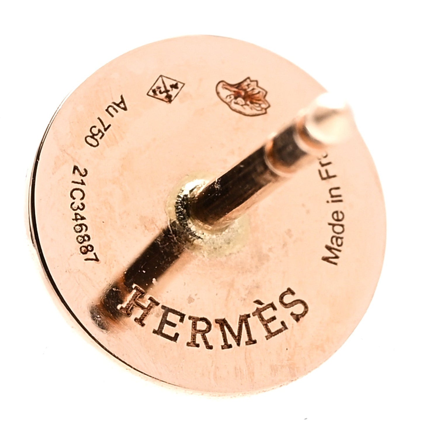 18K Rose Gold TPM Ex-Libris Stud Earrings