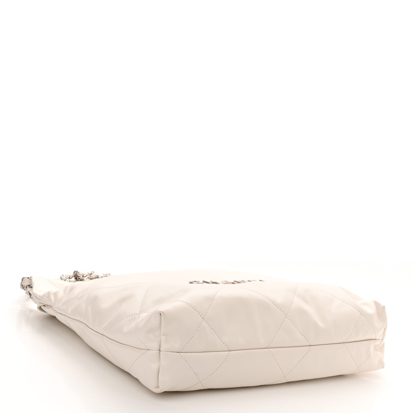 Shiny Calfskin Quilted Small Chanel 22 White