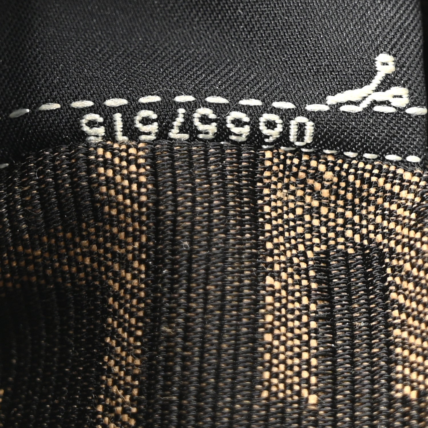 Fendi Fabric Jacquard FF 1974 Mini Baguette Tobacco Moro Black 7 of 10