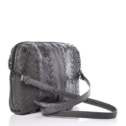 Bottega Veneta Nappa Intrecciato Ayers Crossbody Pillow Messenger Light Grey 4 of 8