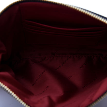 Burberry Horseferry Check Peyton Crossbody Clutch Bag Parade Red 5 of 10