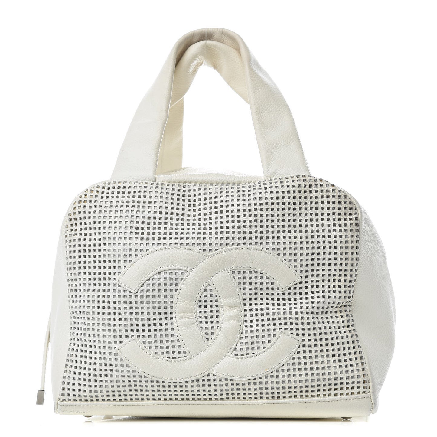 Caviar Perforated Bowler White