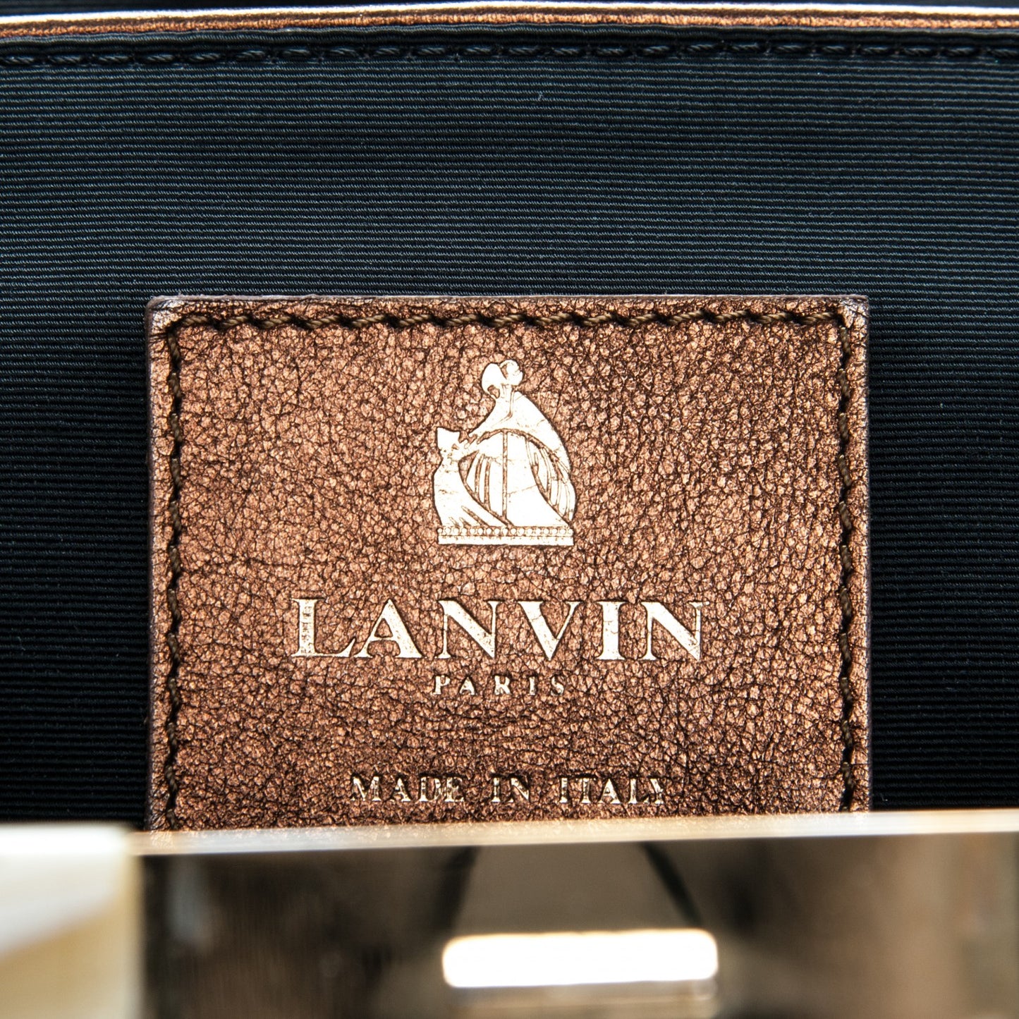 Lambskin Draped Frame GM Shoulder Bag Black