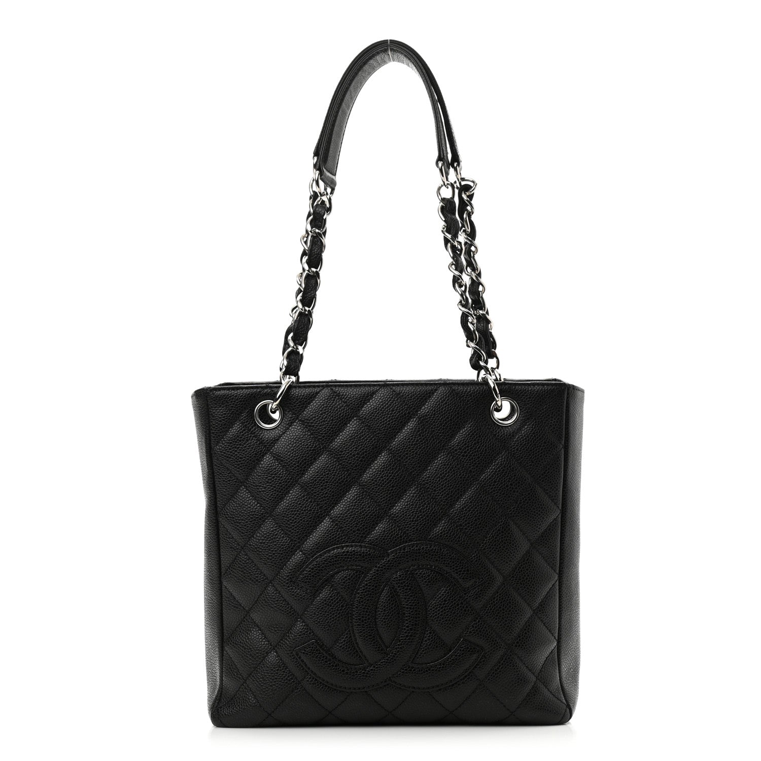 Chanel Caviar Quilted Petit Shopping Tote PST Black 1 of 11