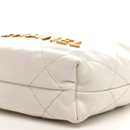 Chanel Shiny Calfskin Quilted Mini Chanel 22 White 10 of 15